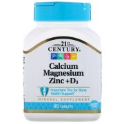 Заказать 21st Century Calcium Zinc Magnesium + D3 90 таб