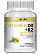 Заказать aTech Nutrition Vitamin D3+K2 5000 ME 60 капс