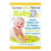 Заказать California Gold Nutrition Baby D3 Liquid 400 МЕ 10 мл 0,34 жидк. унции