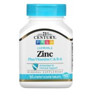 Заказать 21st Century Zinc Plus Vitamins C & B-6 90 жев таб