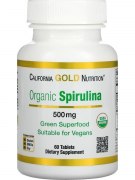 Заказать California Gold Nutrition Organic Spirulina USDA 500 мг 60 таб