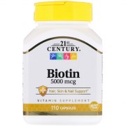 Заказать 21st Century Biotin 5000 мкг 110 капс