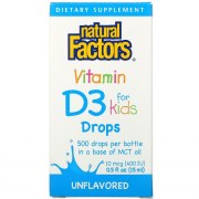Заказать Natural Factors Vitamin D3 for Kids 400 МЕ 15 мл